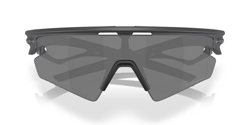 Gray sunglasses with a reflective surface on a transparent background