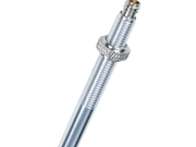 Metallic screw or bolt on a white background