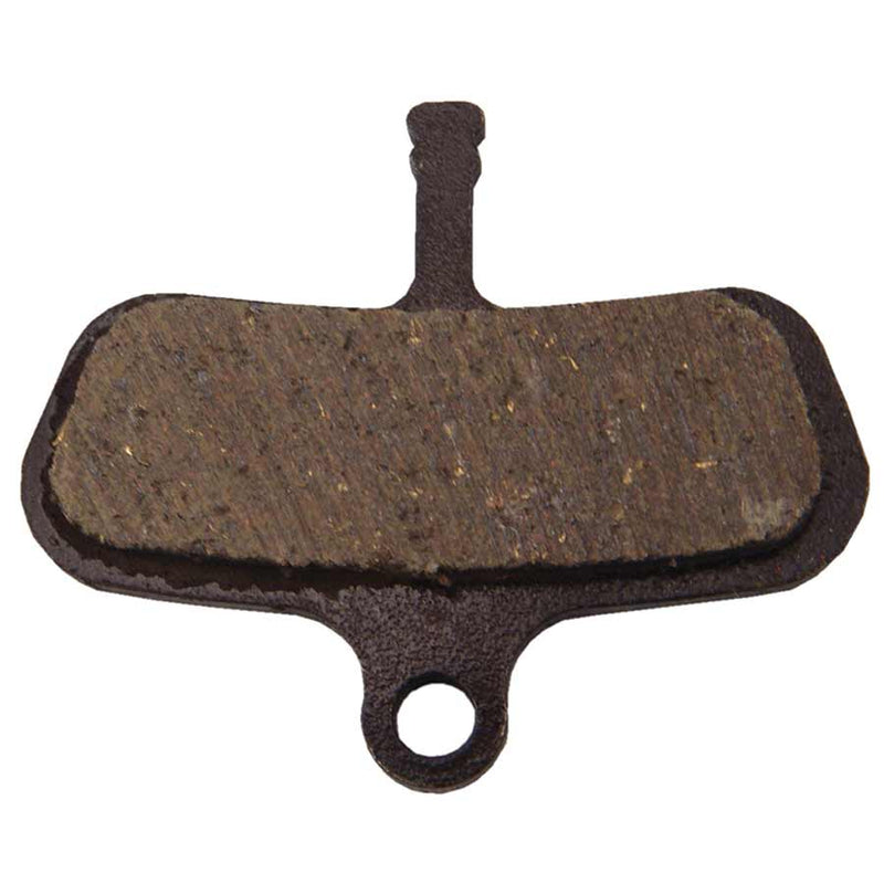 Avid Code 2007–2010 organic disc brake pads with steel backplates, front view on white background