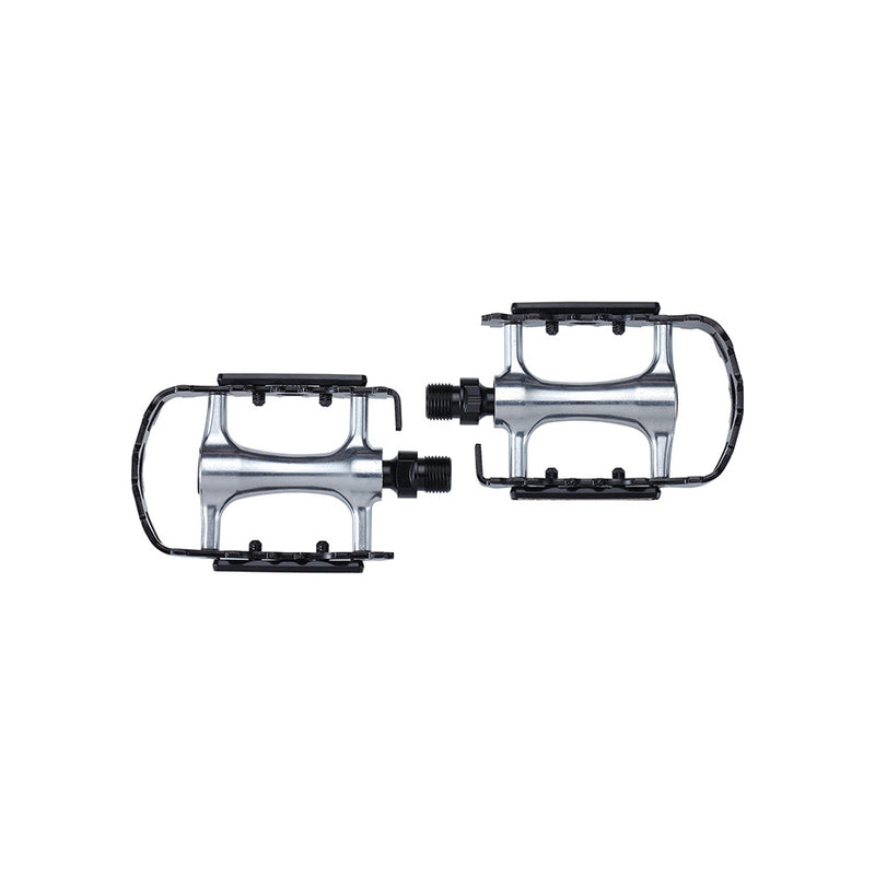 Pair of bicycle pedals on a white background