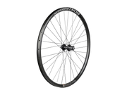 Bicycle wheel with 'Bontrager' branding on a white background