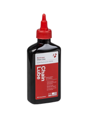 Bottle of Bontrager Chain Lube on a white background