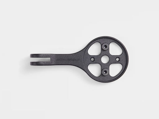 Black metal component on a white background