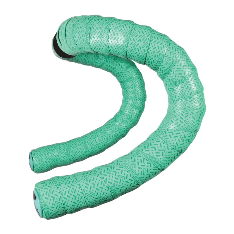 Green textured handlebar wrap on a white background