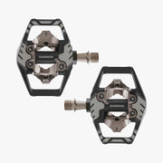 Shimano bicycle pedals on a white background