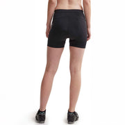 Craft Essence Hot Pants W black women’s cycling shorts shown from the back, highlighting the two waistband panels, rear stitching and subtle Craft logo.