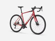 Red bicycle on a white background