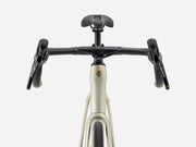 Close-up of a bicycle handlebar with a white background
