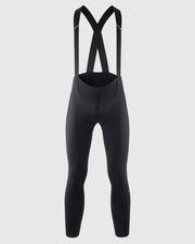 Black cycling bib pants on a light gray background