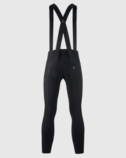 Black cycling bib pants on a light gray background