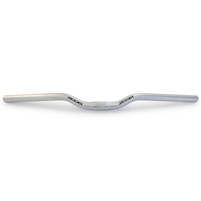 a silver product image of a bike handlebar with the 'Zoom' branding on it, against a white background.