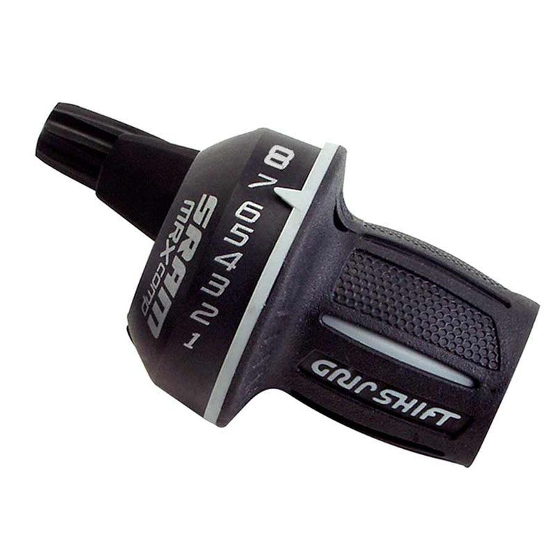 Black and gray grip shift lever on a white background