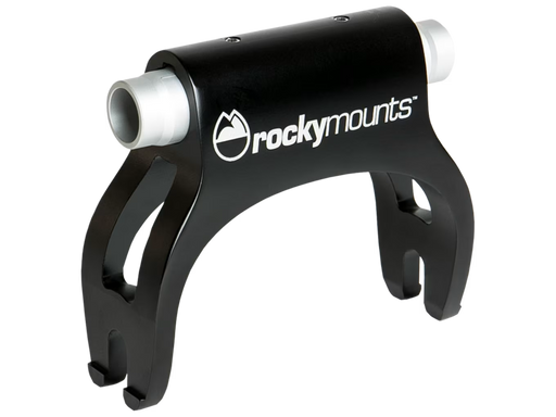 product image of thru-axle mount with the logo mark and logo 'rockymounts' product image