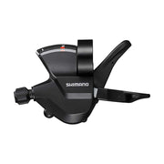 Shimano bike shift lever on a white background