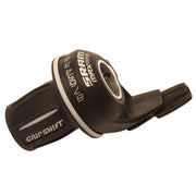 Black and brown gear shift lever with 'SRAM' branding on a white background