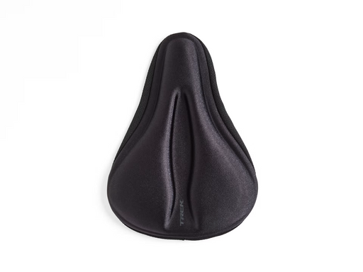 Black bicycle seat on a white background