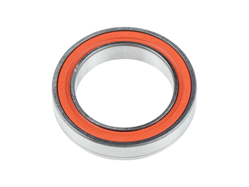 A metal bearing with a bright orange inner ring, shown on a plain white background.