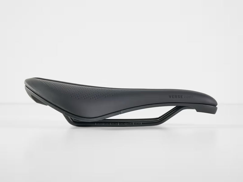 Black bicycle saddle on a white background