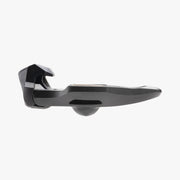 Black door handle on a white background