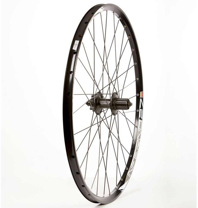 REAR 27.5'' WHEEL SUN INFERNO 27/ SHIMANO FH-M525 BLACK, DT STAINLESS BLACK SPOKES X 32, QR AXLE, 9/10 SP
