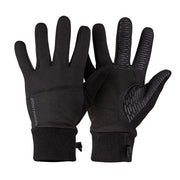 Bontrager Circuit Thermal Cycling Gloves, black glove showing the backhand and palm, vertically positioned on a white background