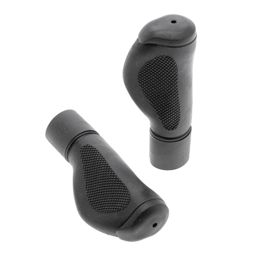 product image of bicycle grips, black against a white background