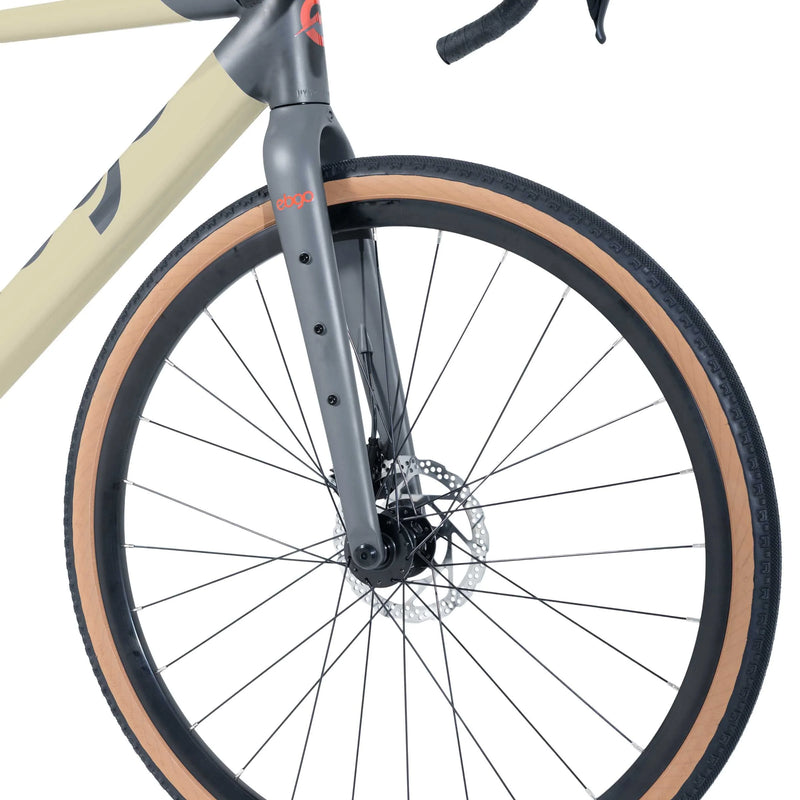 Close up of front tire on Ebgo Duster
