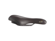 Black bicycle saddle with 'ellipse' branding on a white background