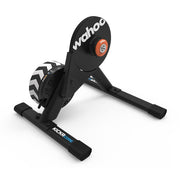 Wahoo KICKR CORE 2 with Zwift Cog and Click smart trainer shown on a white background, featuring a sturdy support stand, Wahoo branding and orange Zwift Cog mounting area
