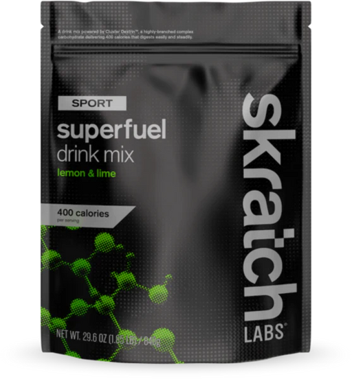 Skratch Labs Sport Superfuel drink mix package on a white background