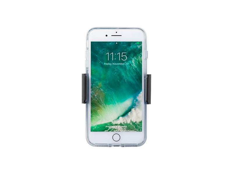 Phone case with phone inside on a white background
