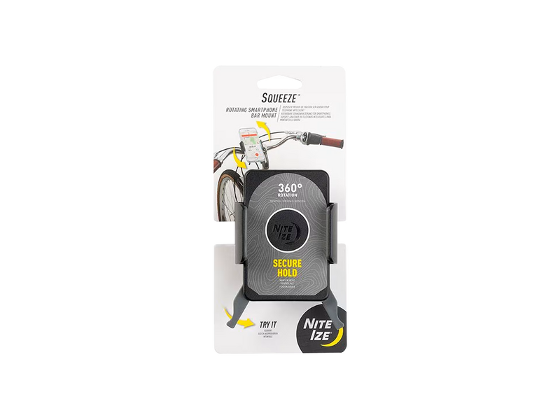 Nite Ize phone holder with packaging on a white background