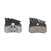 Two brake pads on a white background