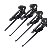 Four Damco rear on‑axle kickstands in black steel shown together in 20", 24", 26", and 700C sizes.