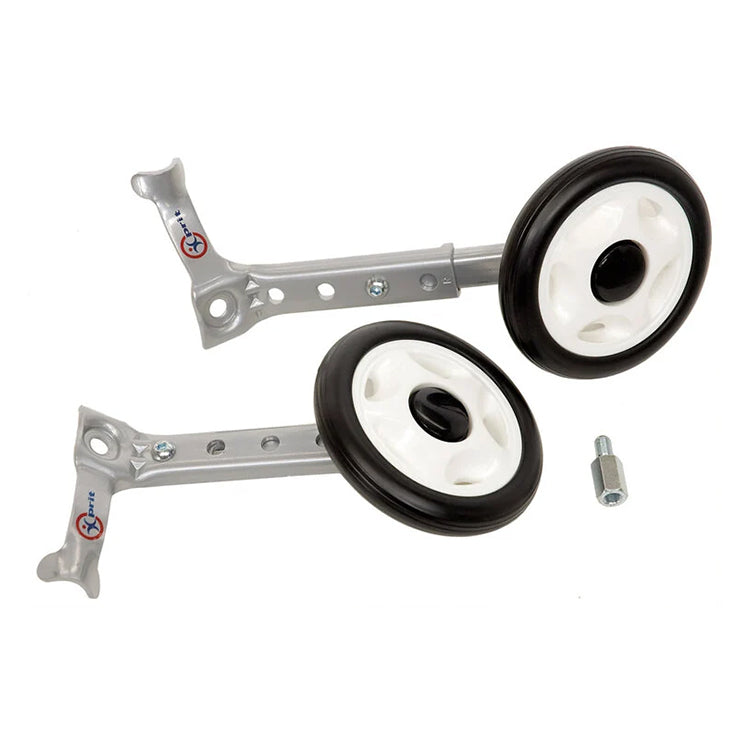 Two pulley systems with wheels on a white background