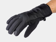 Black gloves on a white background